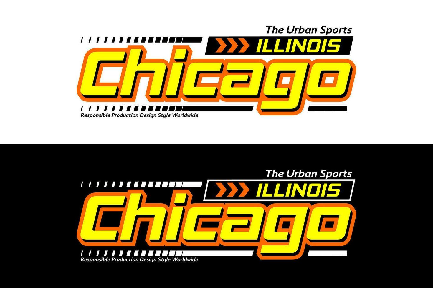 Chicago urban sports design, for print on t shirts etc. vector