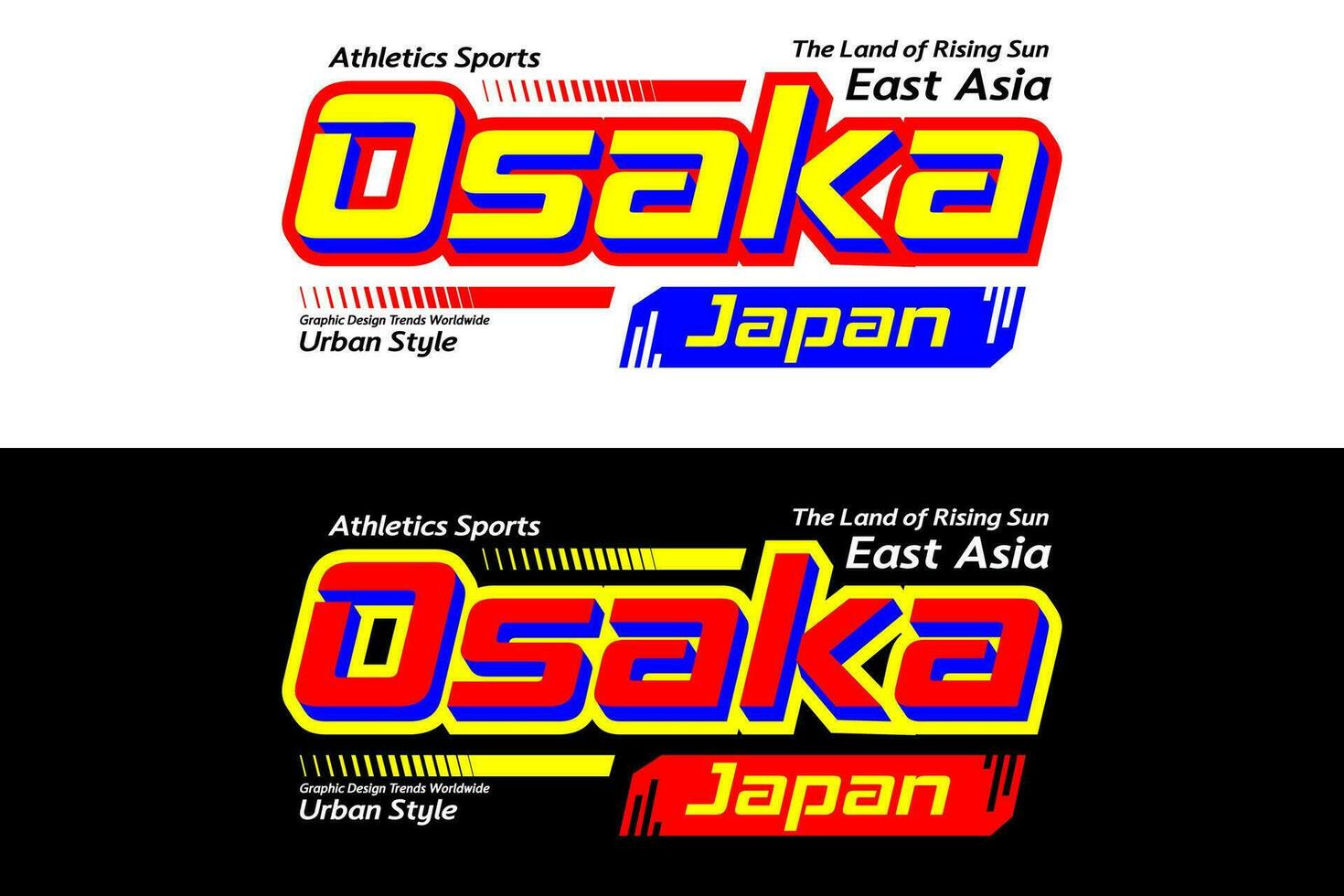 Osaka urbano Deportes diseño, para impresión en t camisas etc. vector