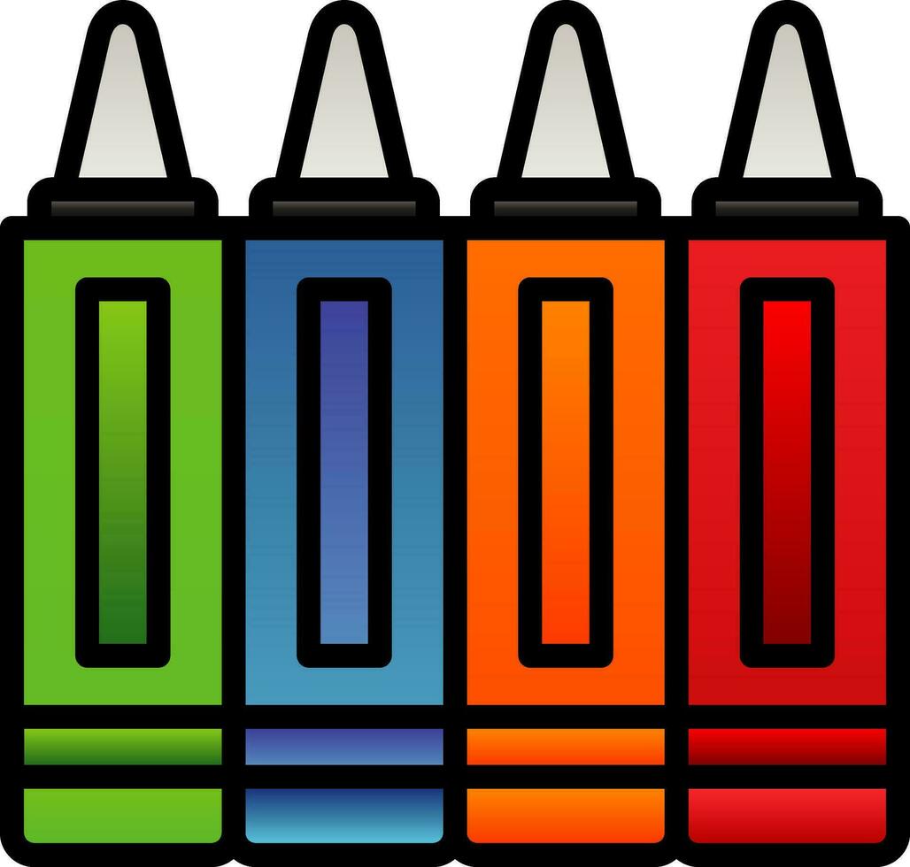 Crayons Vector Icon Design