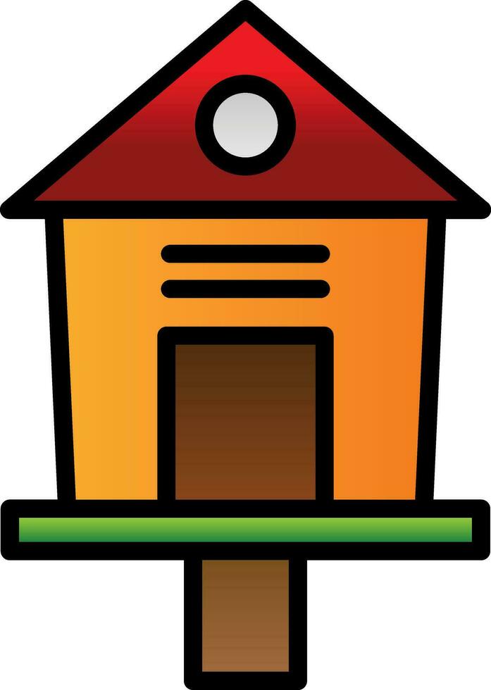 Bird House Vector Icon Design