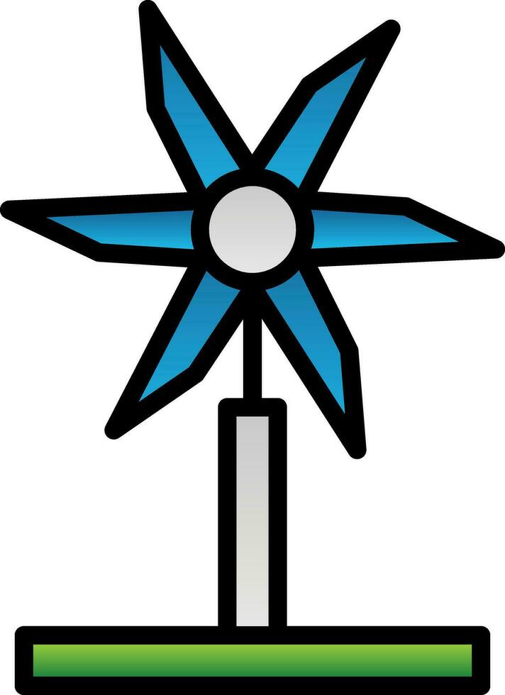 Wind Turbine Vector Icon Design