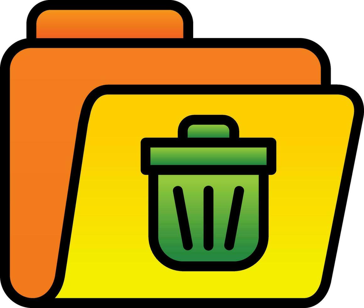Delete Folder Vector Icon Design