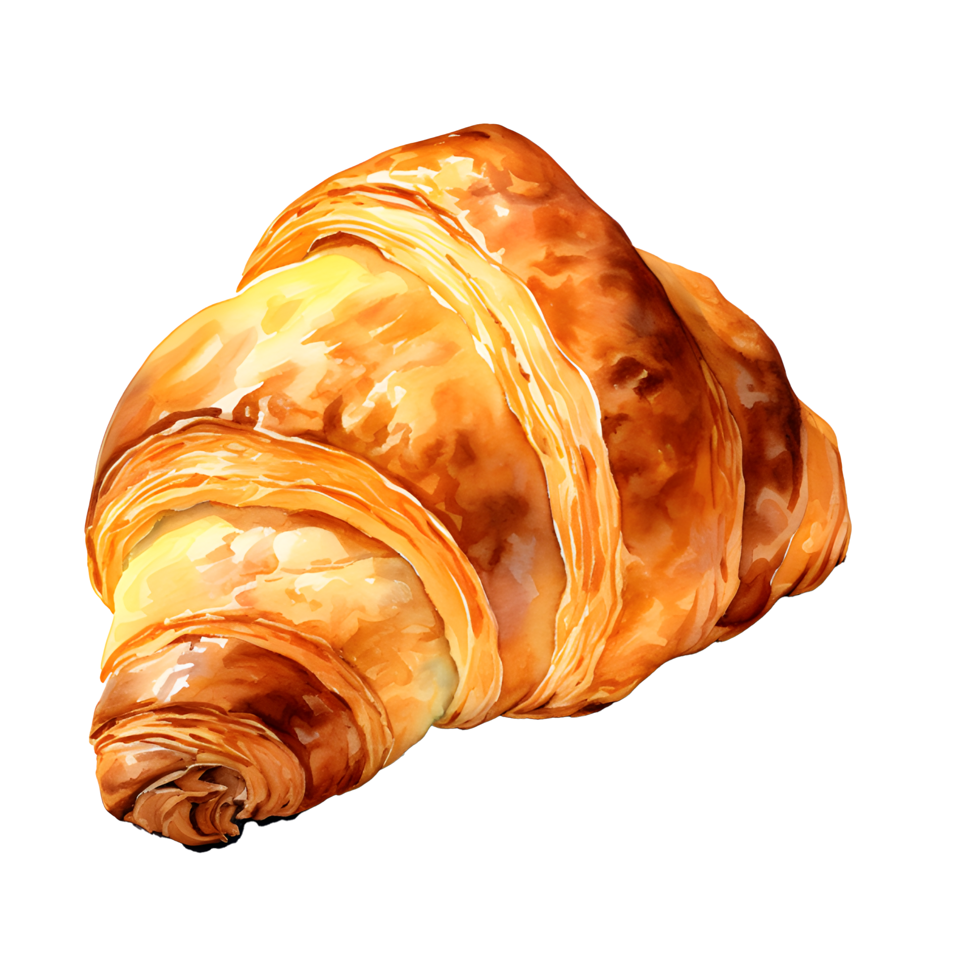 beautiful Croissant watercolor Ai generated 29239146 PNG