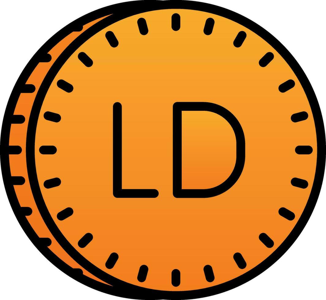 libio dinar vector icono diseño