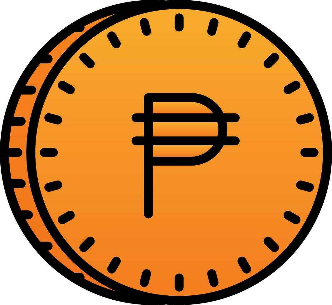 filipino peso vector icono diseño