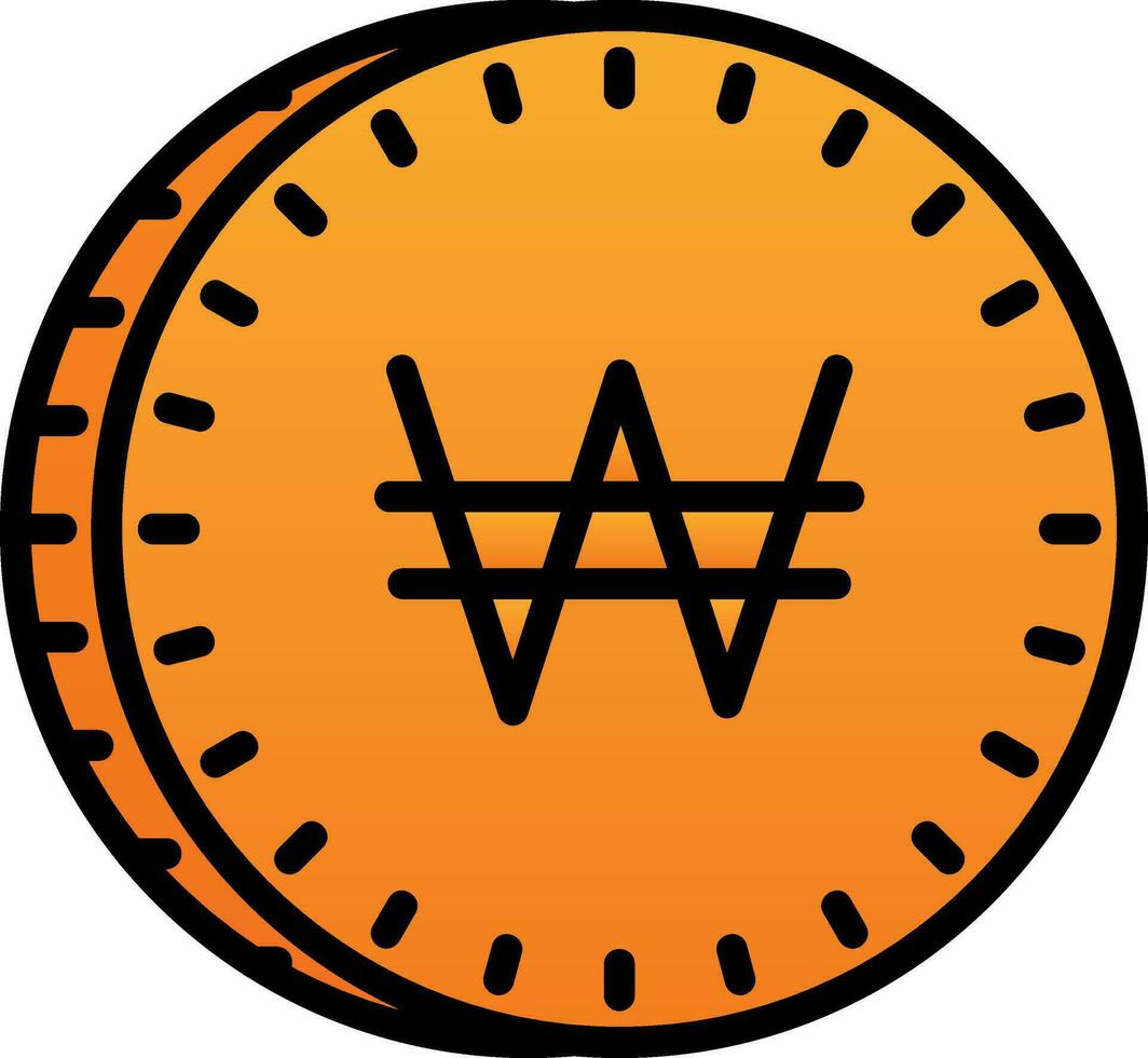 won vector icono diseño