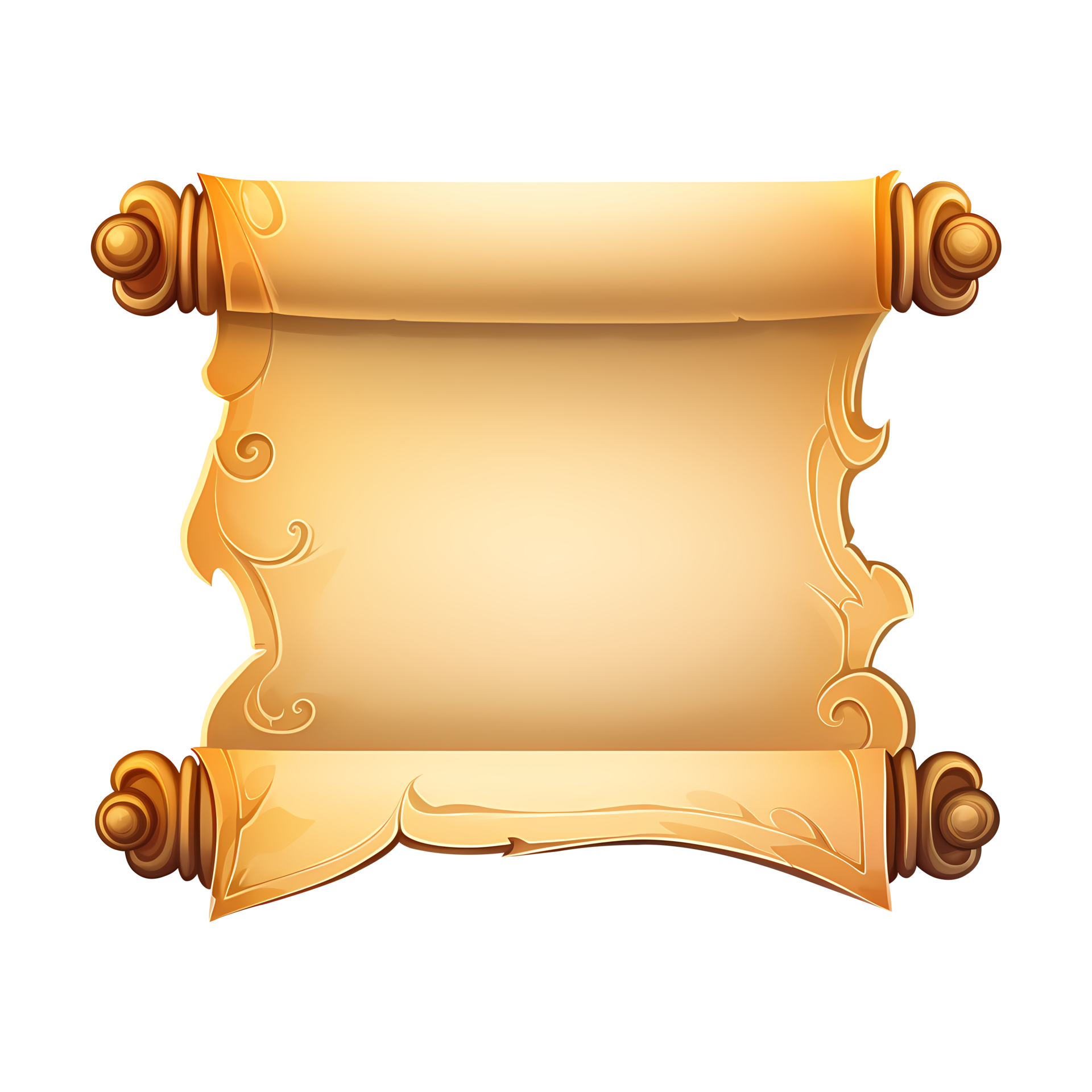 Parchment paper scroll papyrus empty frame blank 29239230 PNG