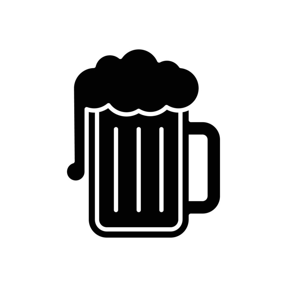 cerveza vaso icono vector diseño modelo sencillo y limpiar