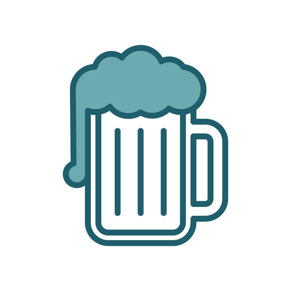 cerveza vaso icono vector diseño modelo sencillo y limpiar