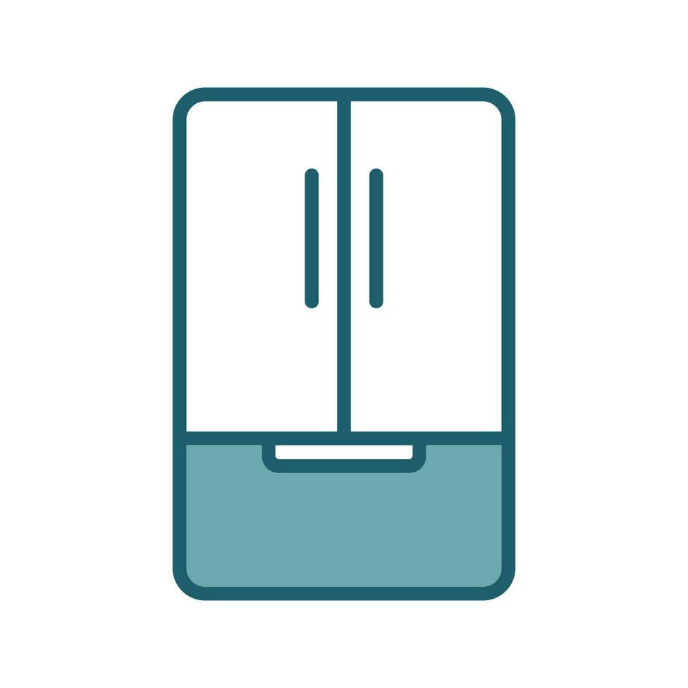 refrigerador icono vector diseño modelo sencillo y limpiar