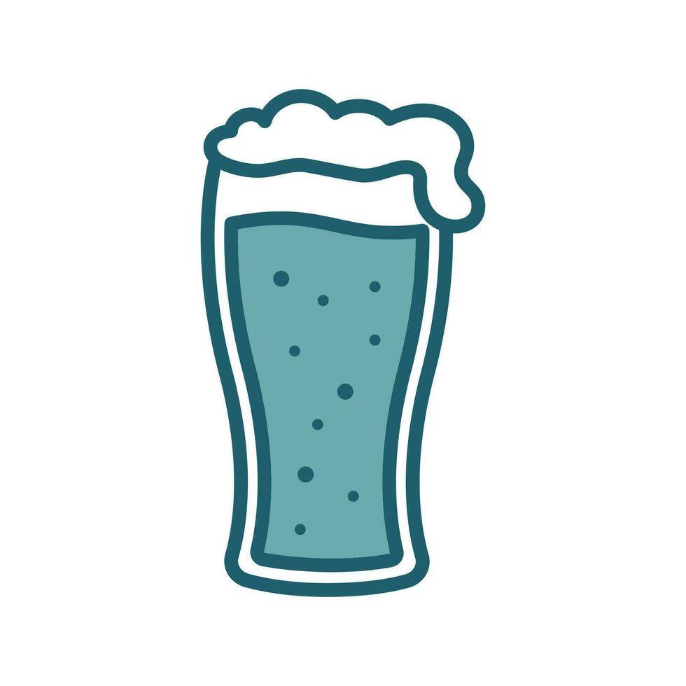 beer glass icon vector design template simple and clean