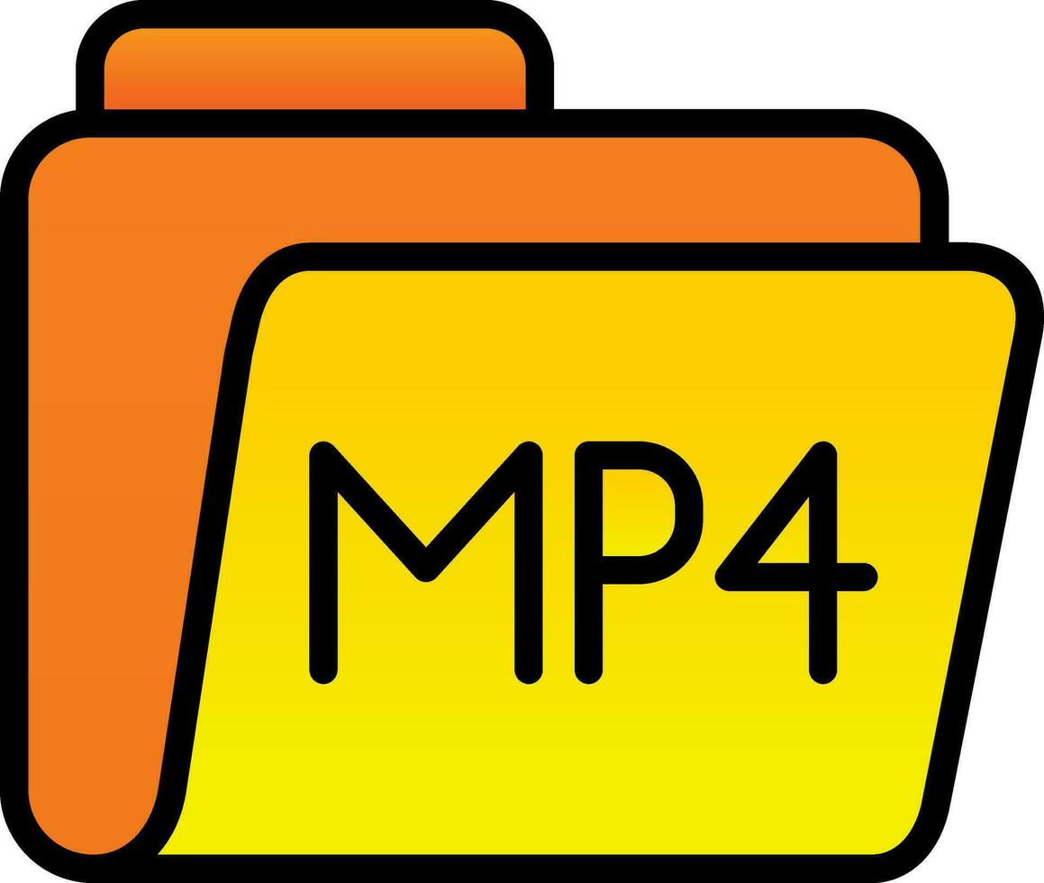 mp4 vector icono diseño