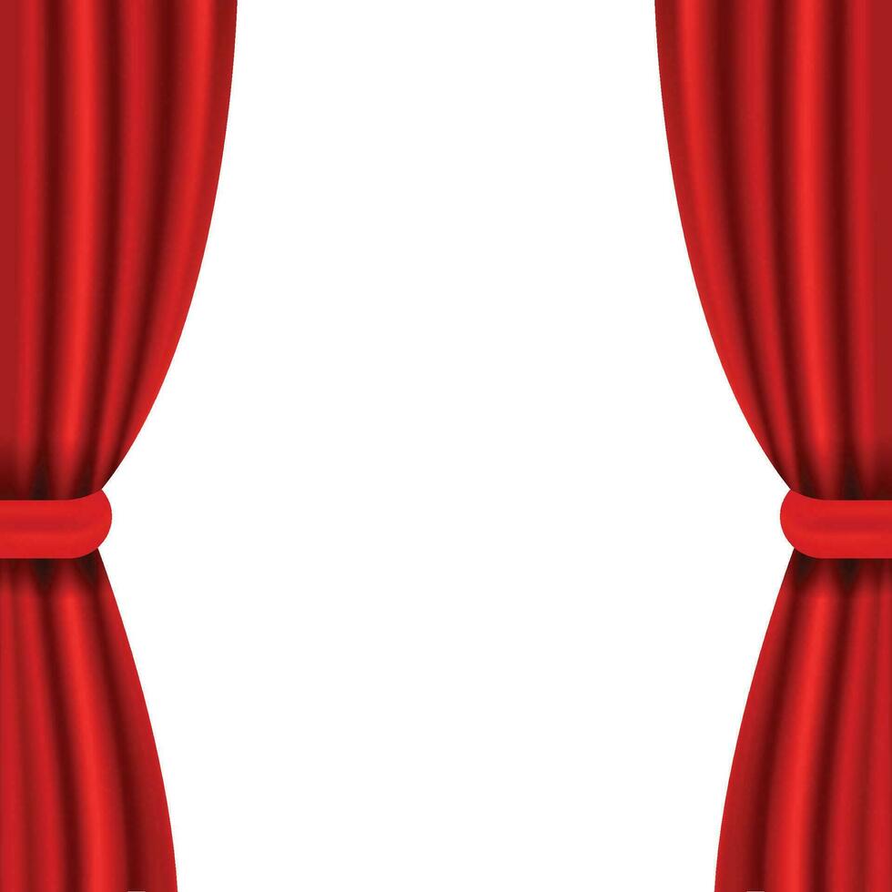 Vector realistic red curtain background