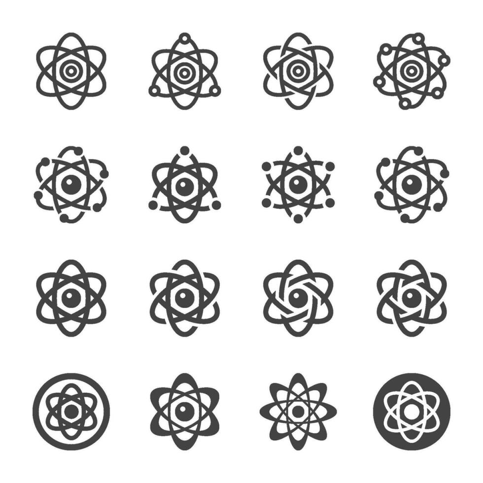 atom icon set,vector and illustration vector