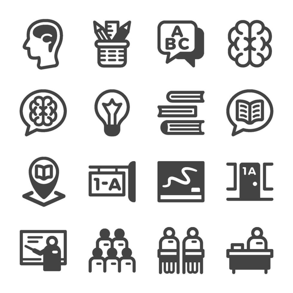 classroom icon set,vector and illustration vector