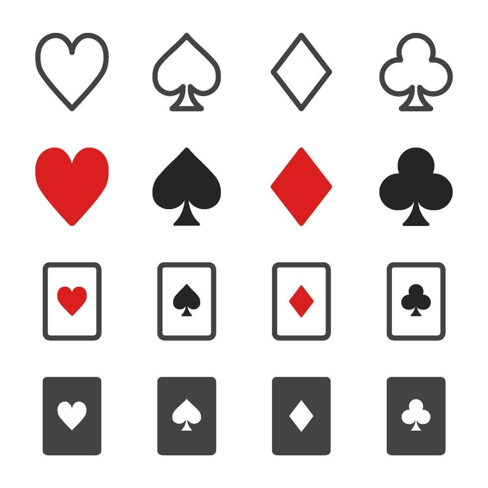 playing card icon set,vector and illustration vector
