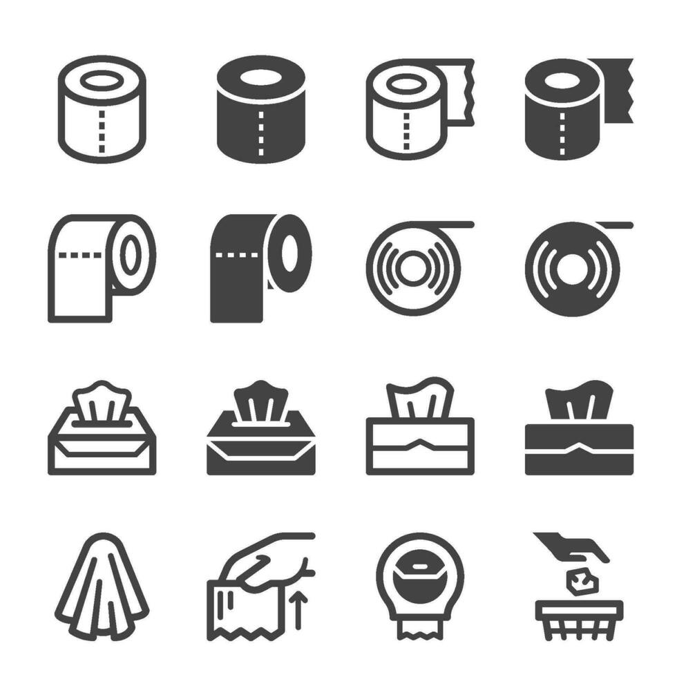 tissue paper icon set,vector and illustration vector