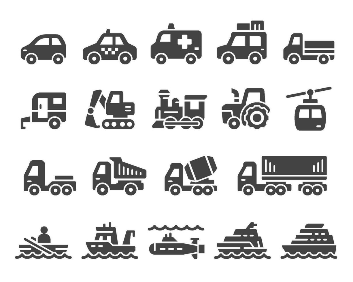 vehicle icon set,vector and illustration vector