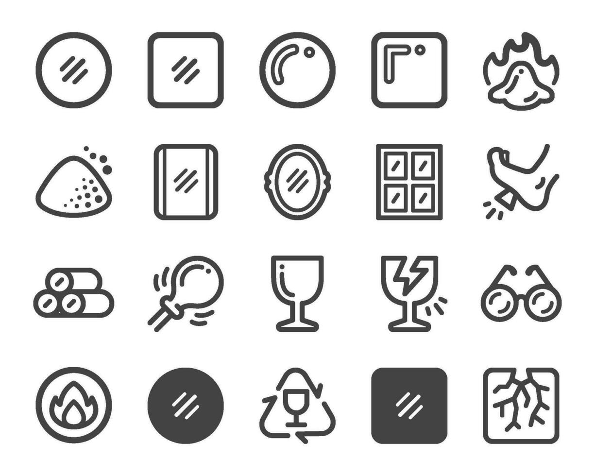 glass icon set,vector and illustration vector