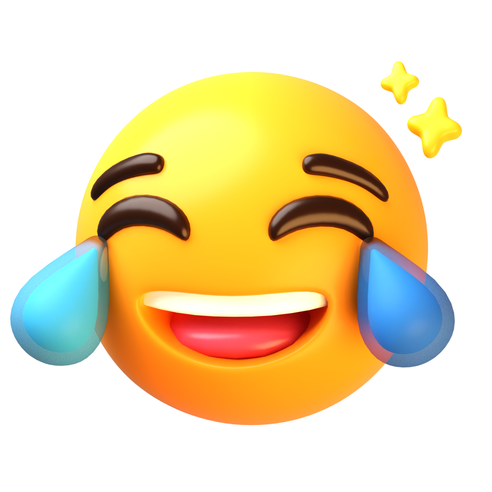 Laughing face with tears 3D Emoji Icon 29239938 PNG