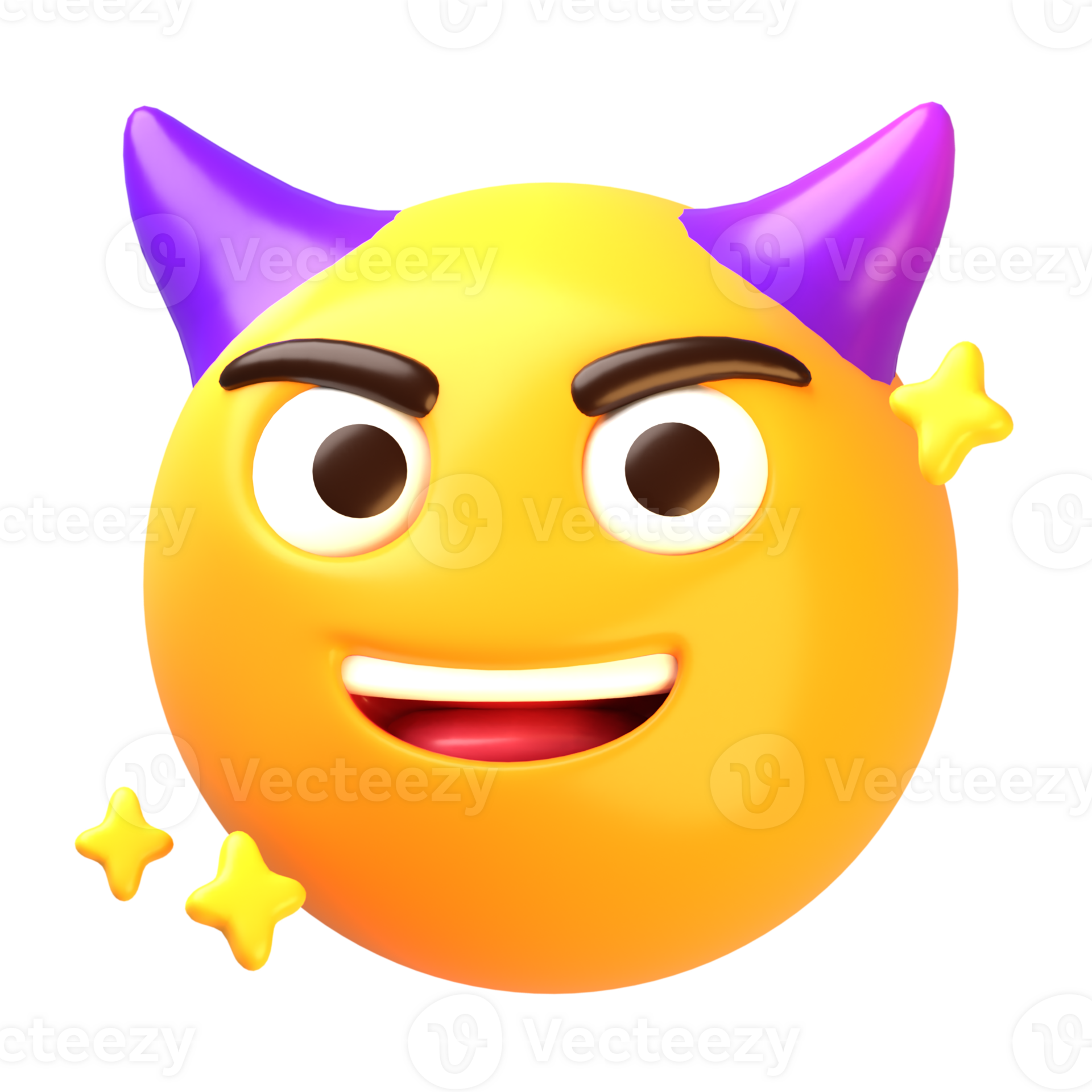 Devil face 3D Emoji Icon 29239939 PNG