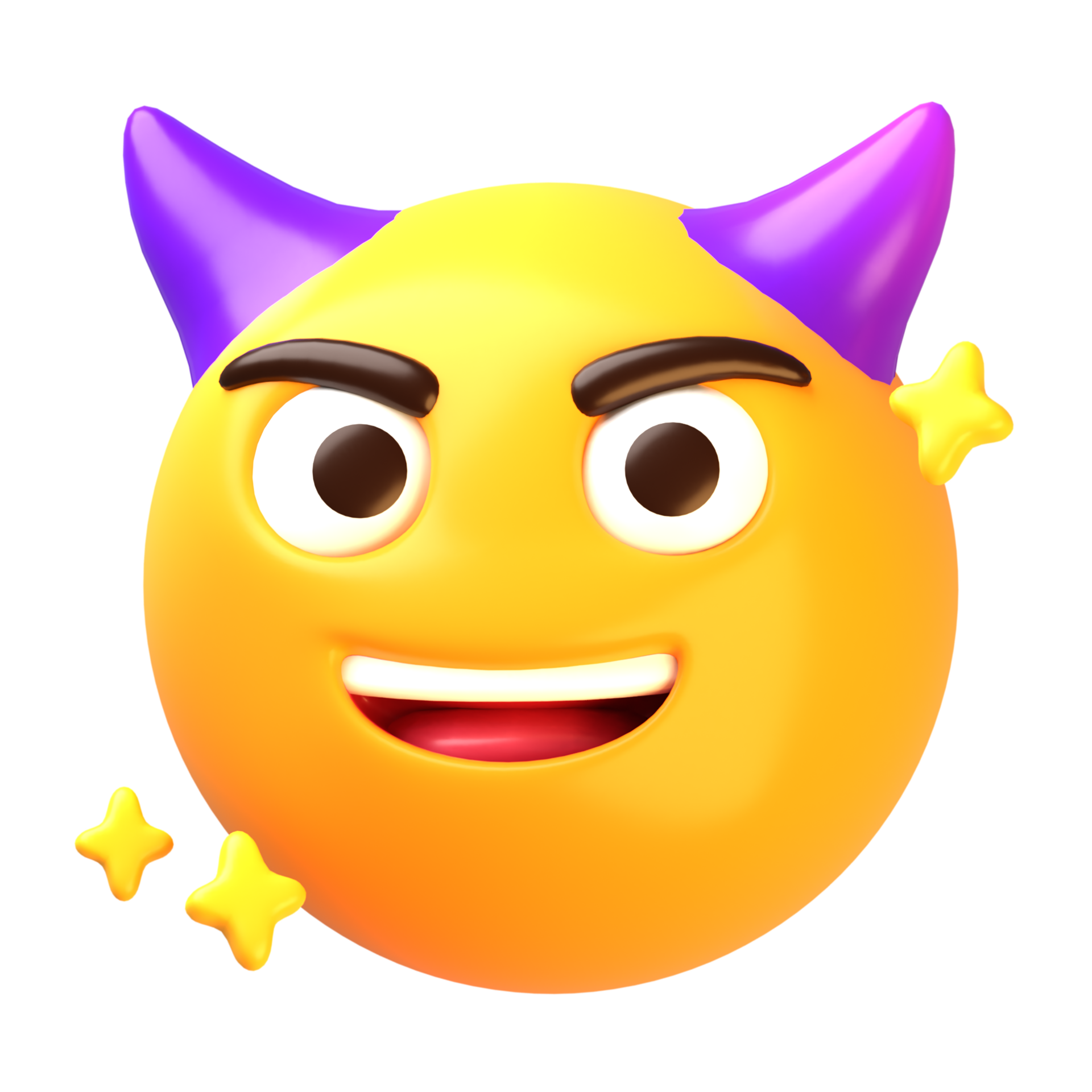 Devil face 3D Emoji Icon 29239939 PNG