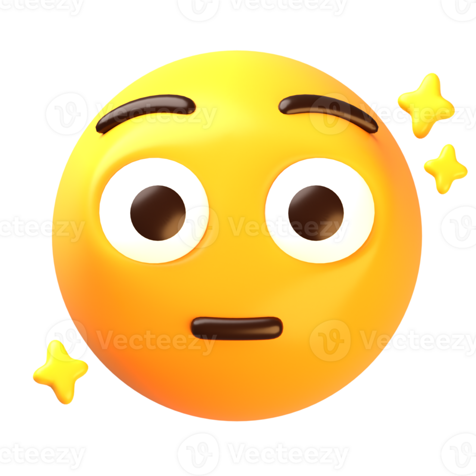 Awkward Face 3D Emoji Icon png