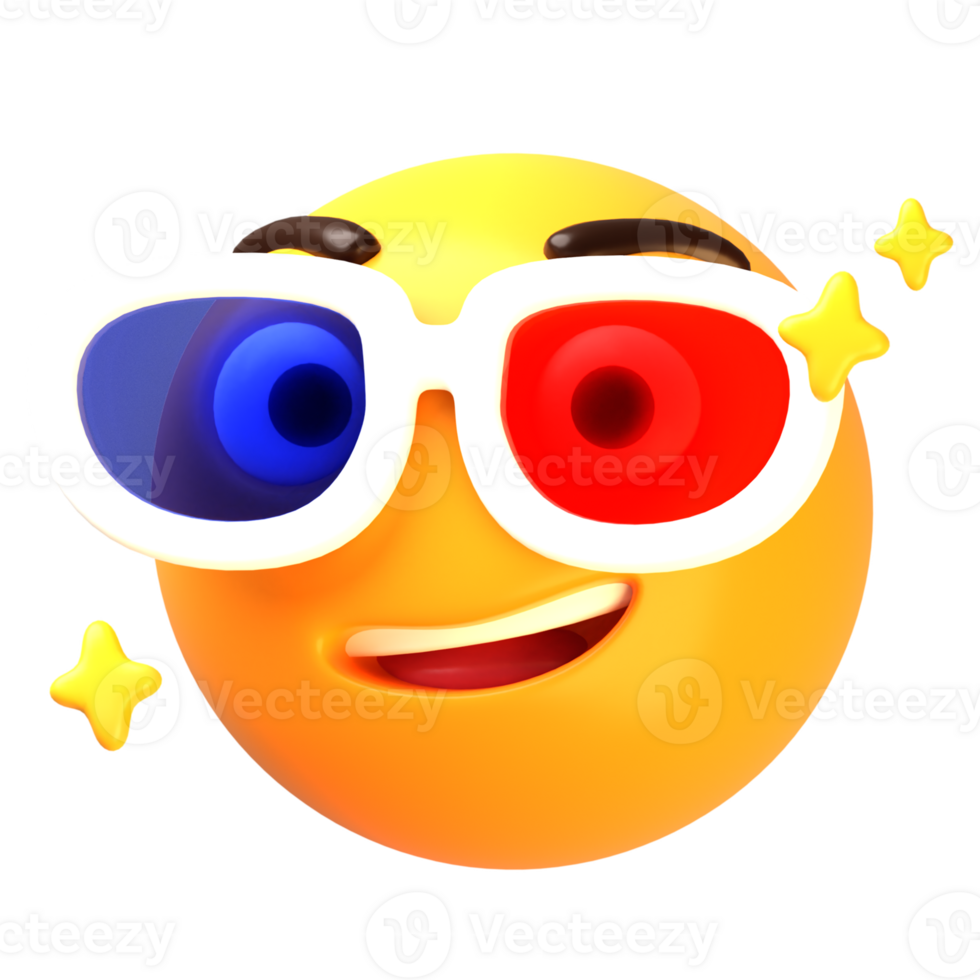 Smiling face with sunglasses 3D Emoji Icon png