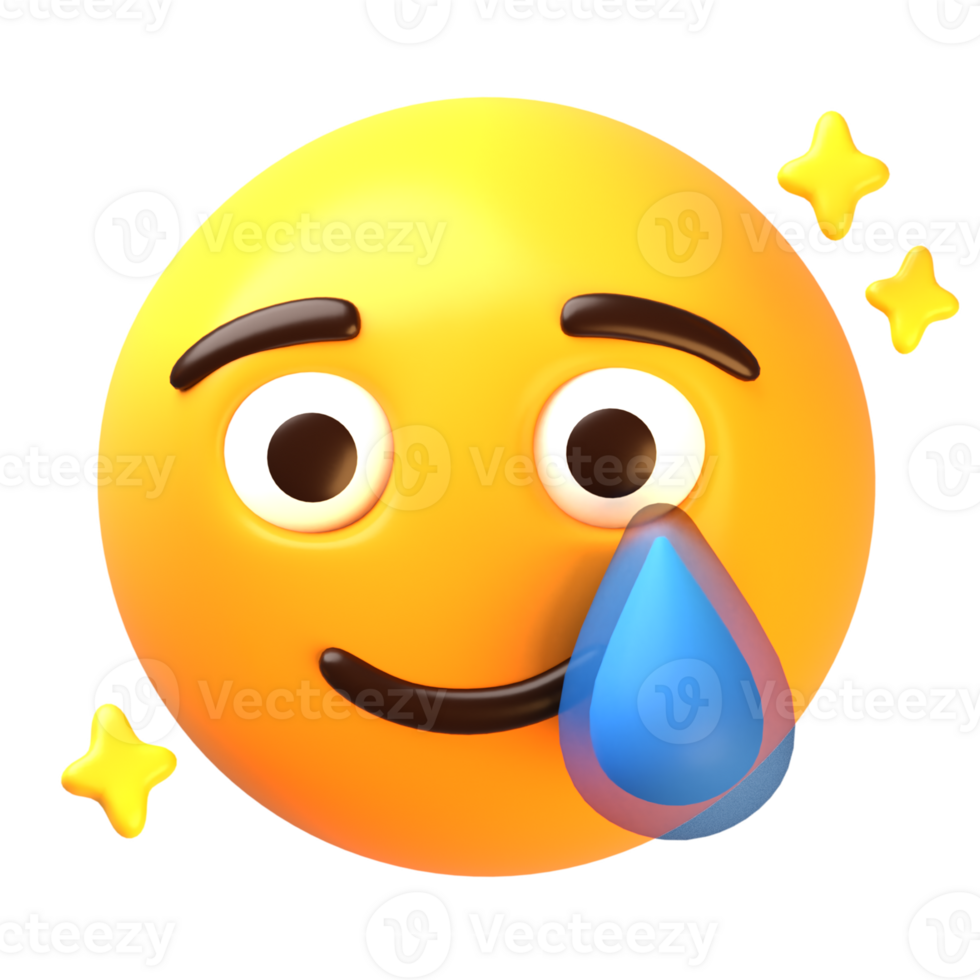 Fake laugh face 3D Emoji Icon png