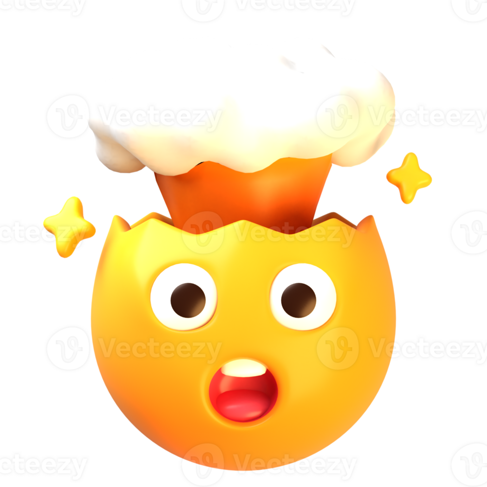 överarbetad ansikte 3d emoji ikon png