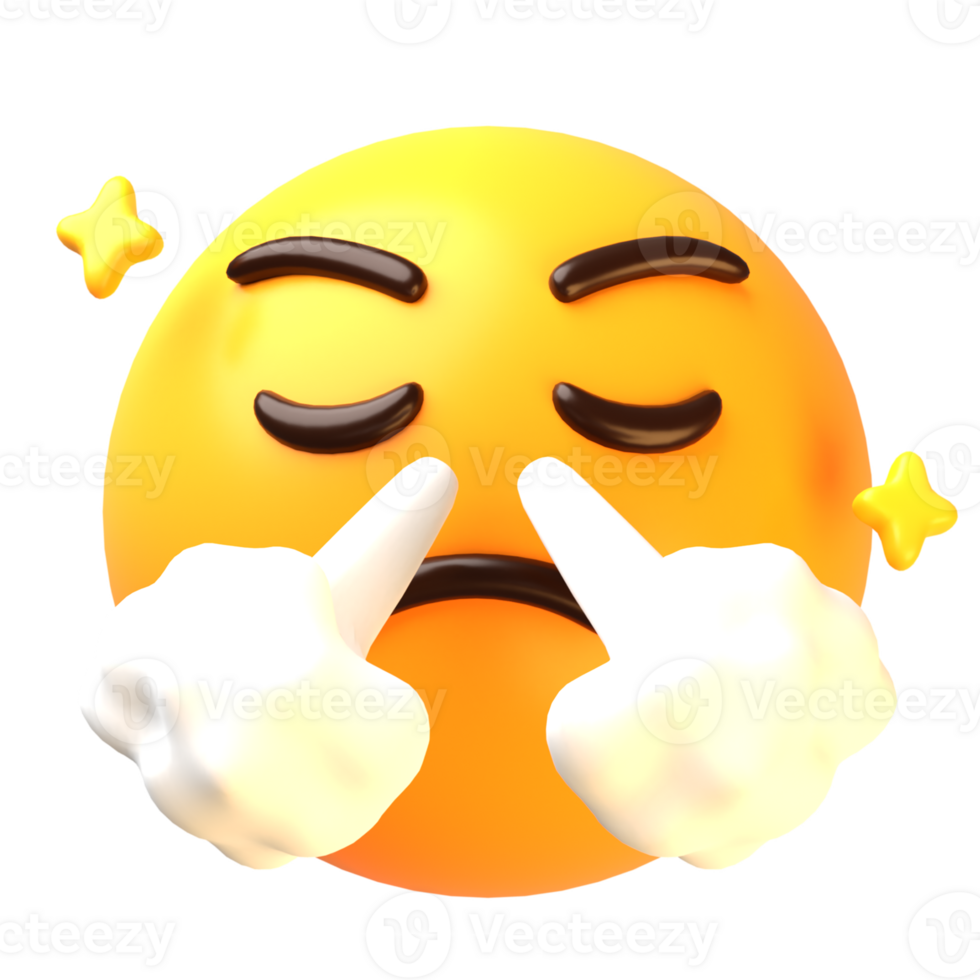 Face with steam from nose 3D Emoji Icon png