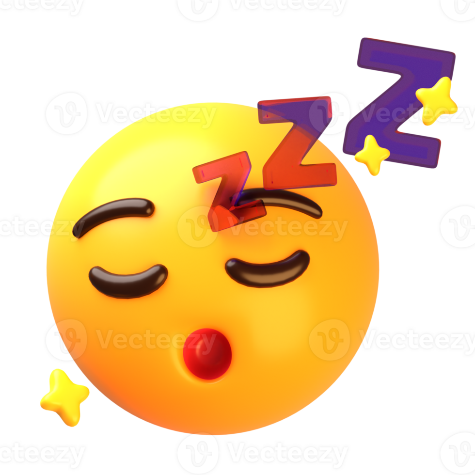Sleeping Face 3D Emoji Icon png
