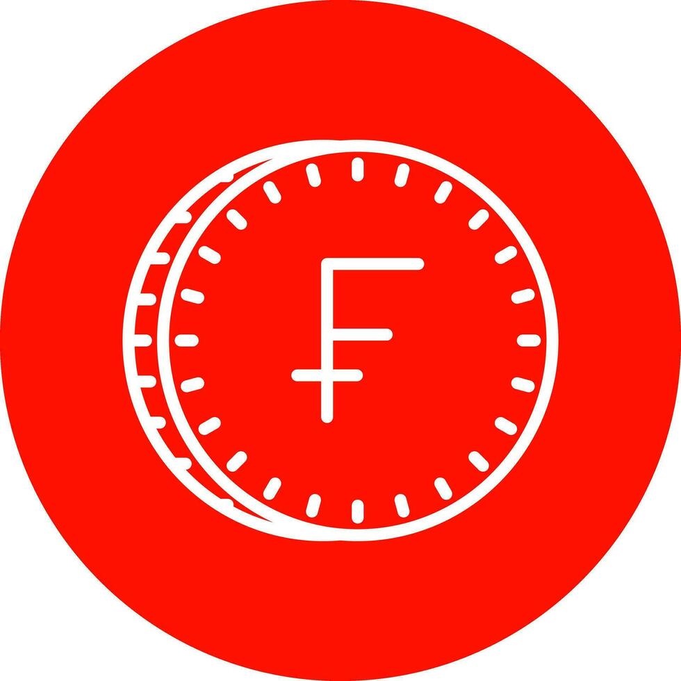 Swiss Franc Vector Icon Design