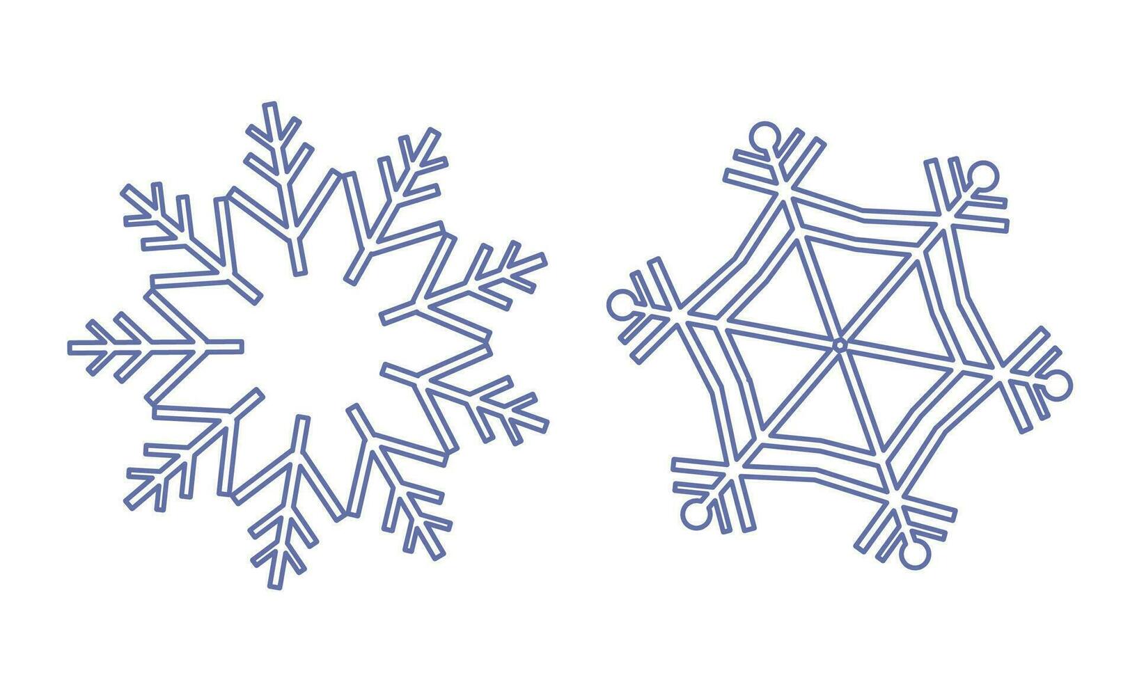 Vector collection of christmas snowflake designs