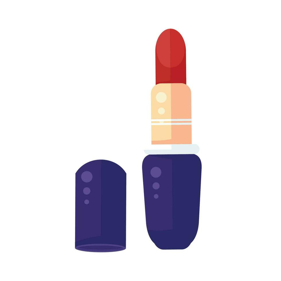 Vector red lipstick icon vector illustration