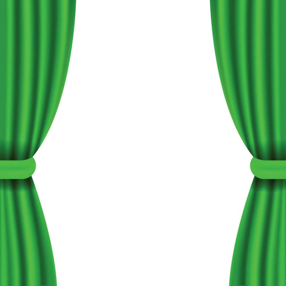 Vector realistic green curtain background