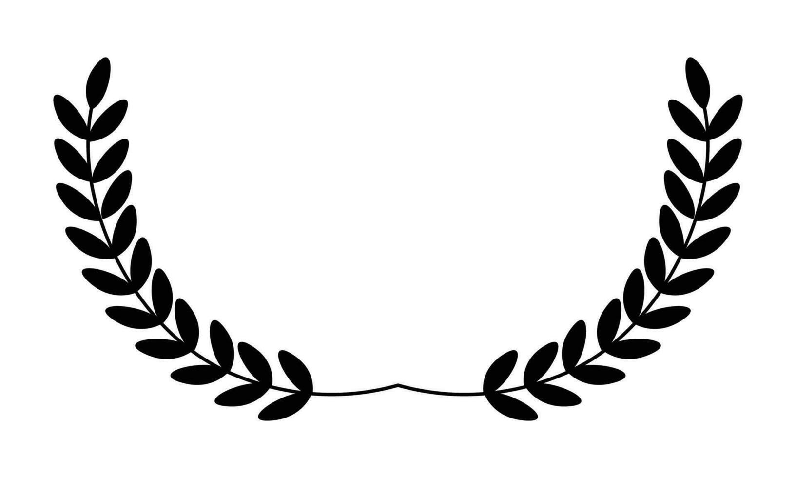 Vector laurel wreathes on white background