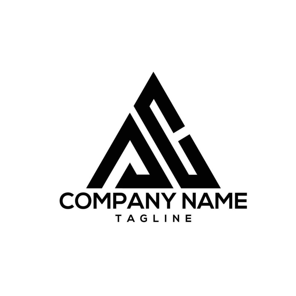 ac typography logo design alphabet vector
