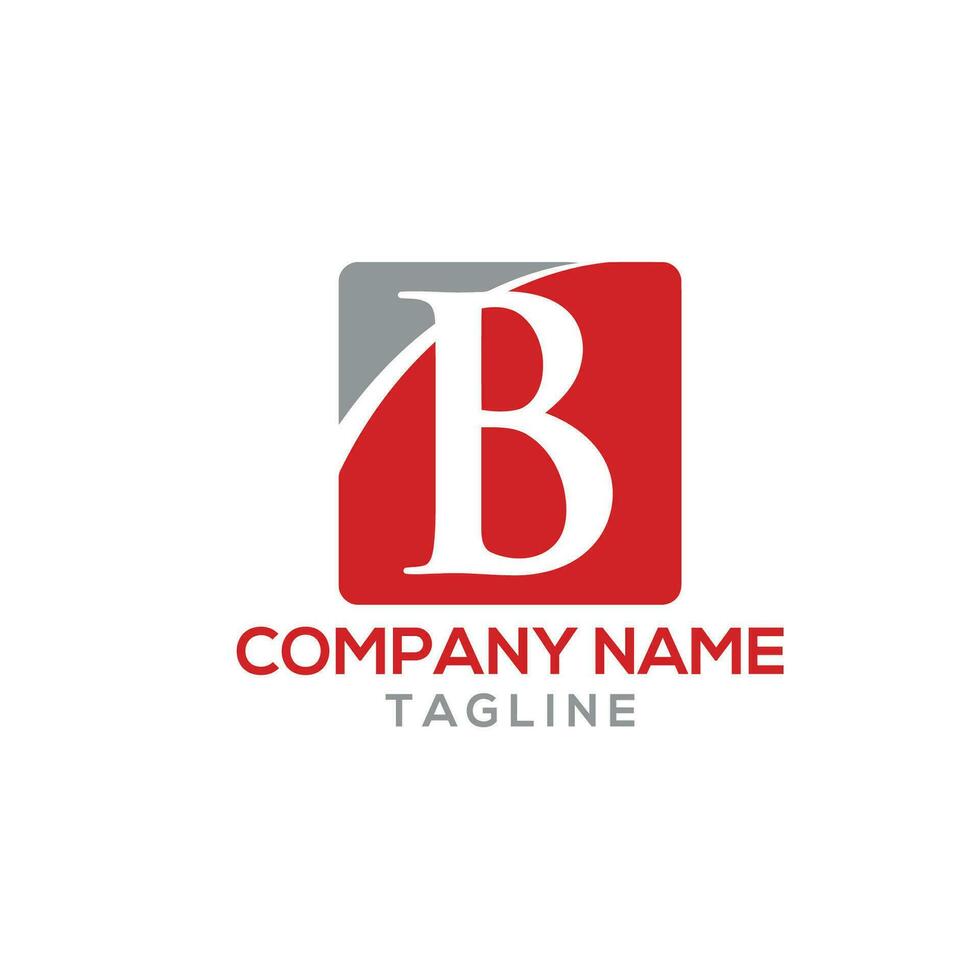 b typography logo design alphabet vector