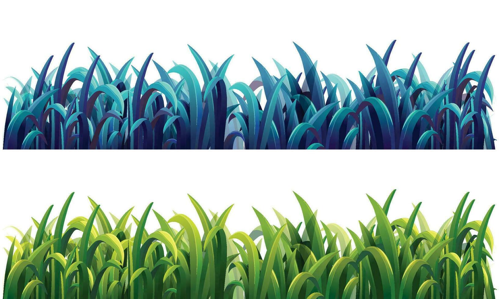 Vector seamless grass realistic lawn horizontal pattern