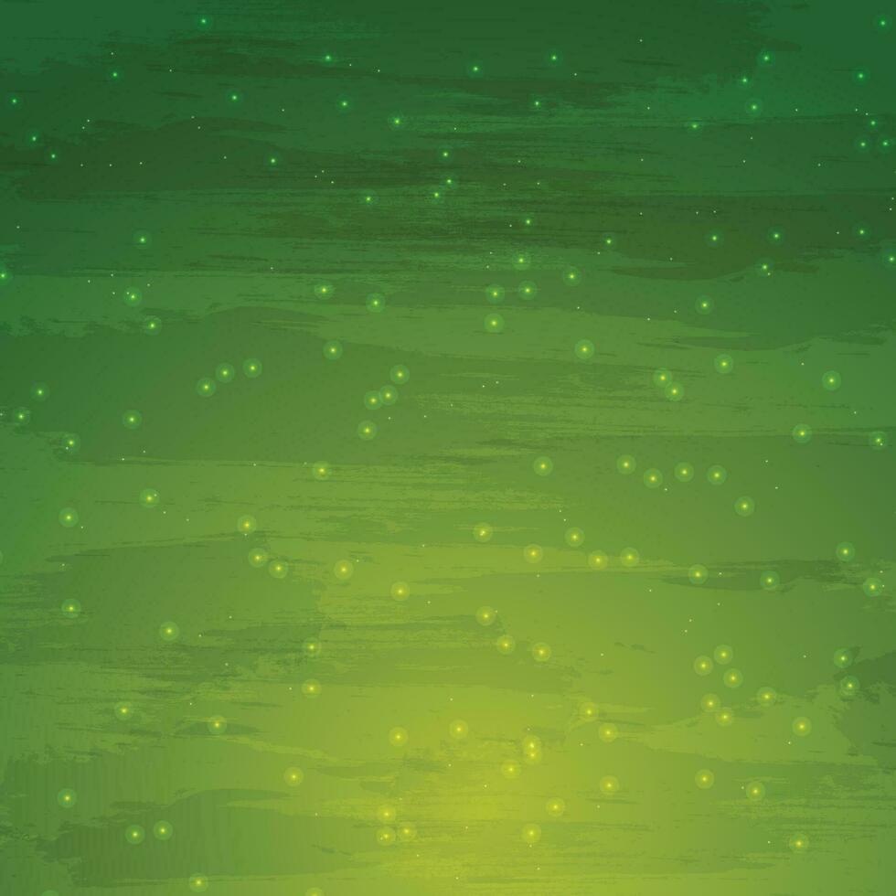 Vector dark green sky with stars background