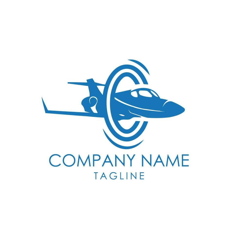 aircraft logo design vector