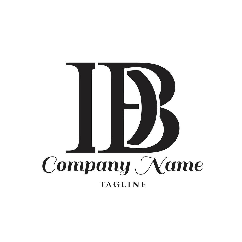 DB typography logo design vector