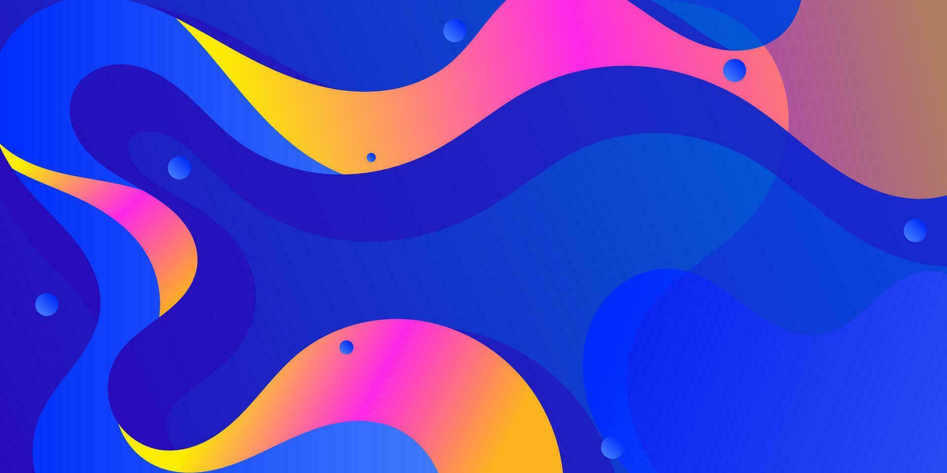 Colorful flowing wave background with modern abstract shapes. Very suitable for poster, banner, cover, advertisement, wallpaper, etc. vector