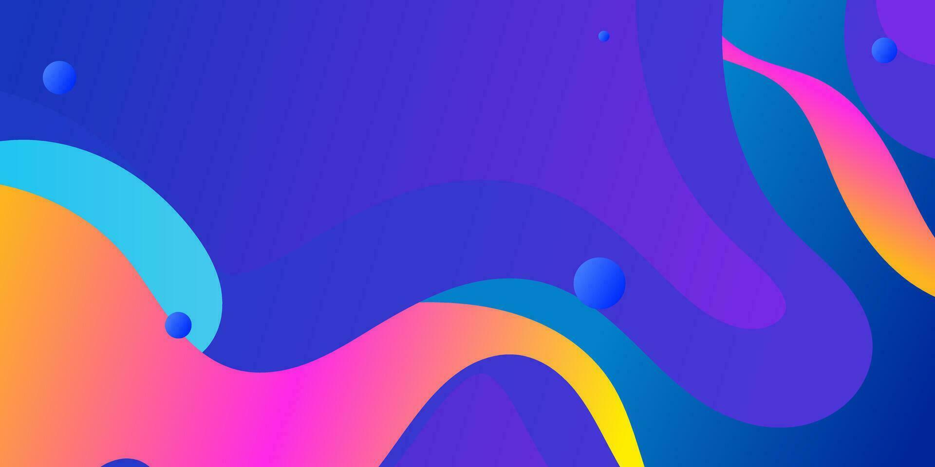 Colorful flowing wave background with modern abstract shapes. Very suitable for poster, banner, cover, advertisement, wallpaper, etc. vector