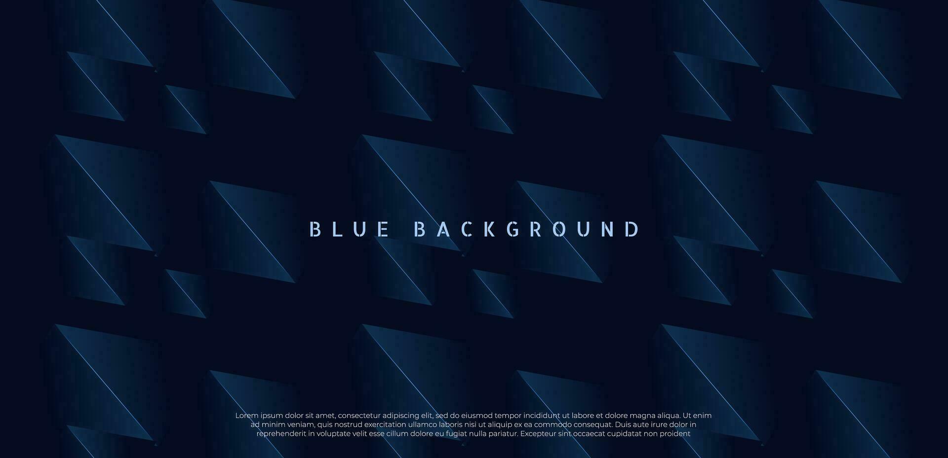 Blue premium abstract background with dark geometric shapes. Very suitable for poster, banner, cover, advertisement, wallpaper and futuristic design concept vector