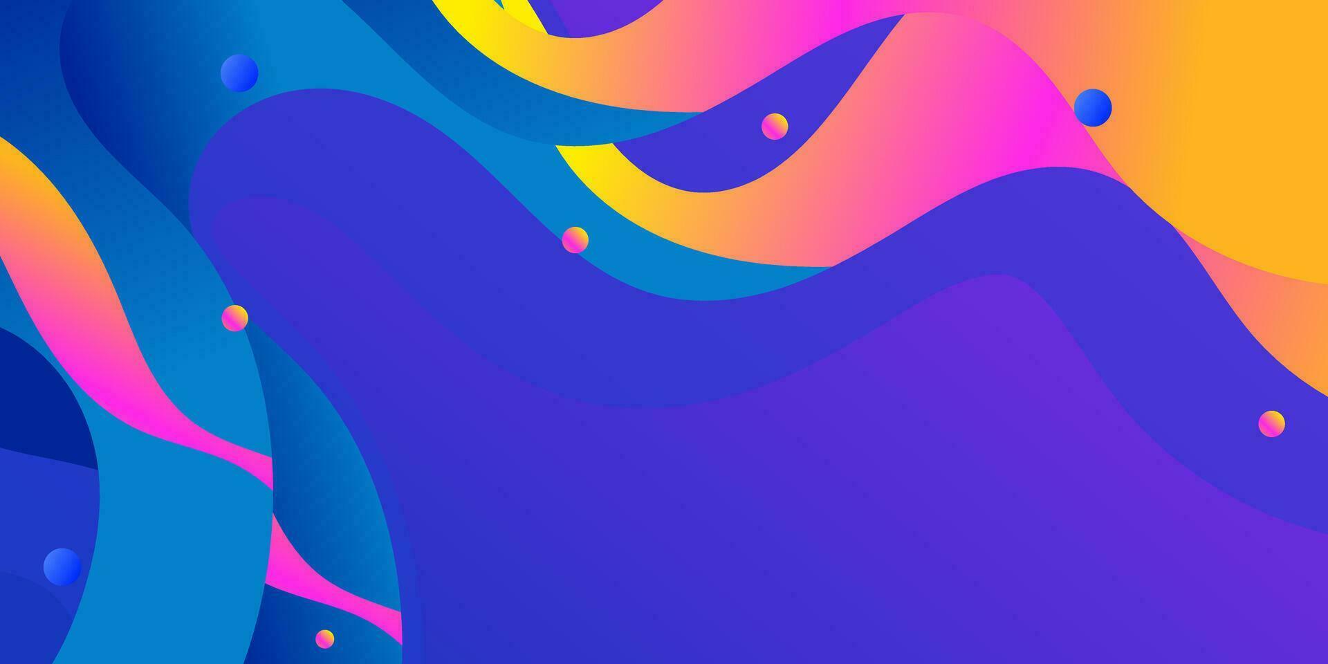 Colorful flowing wave background with modern abstract shapes. Very suitable for poster, banner, cover, advertisement, wallpaper, etc. vector