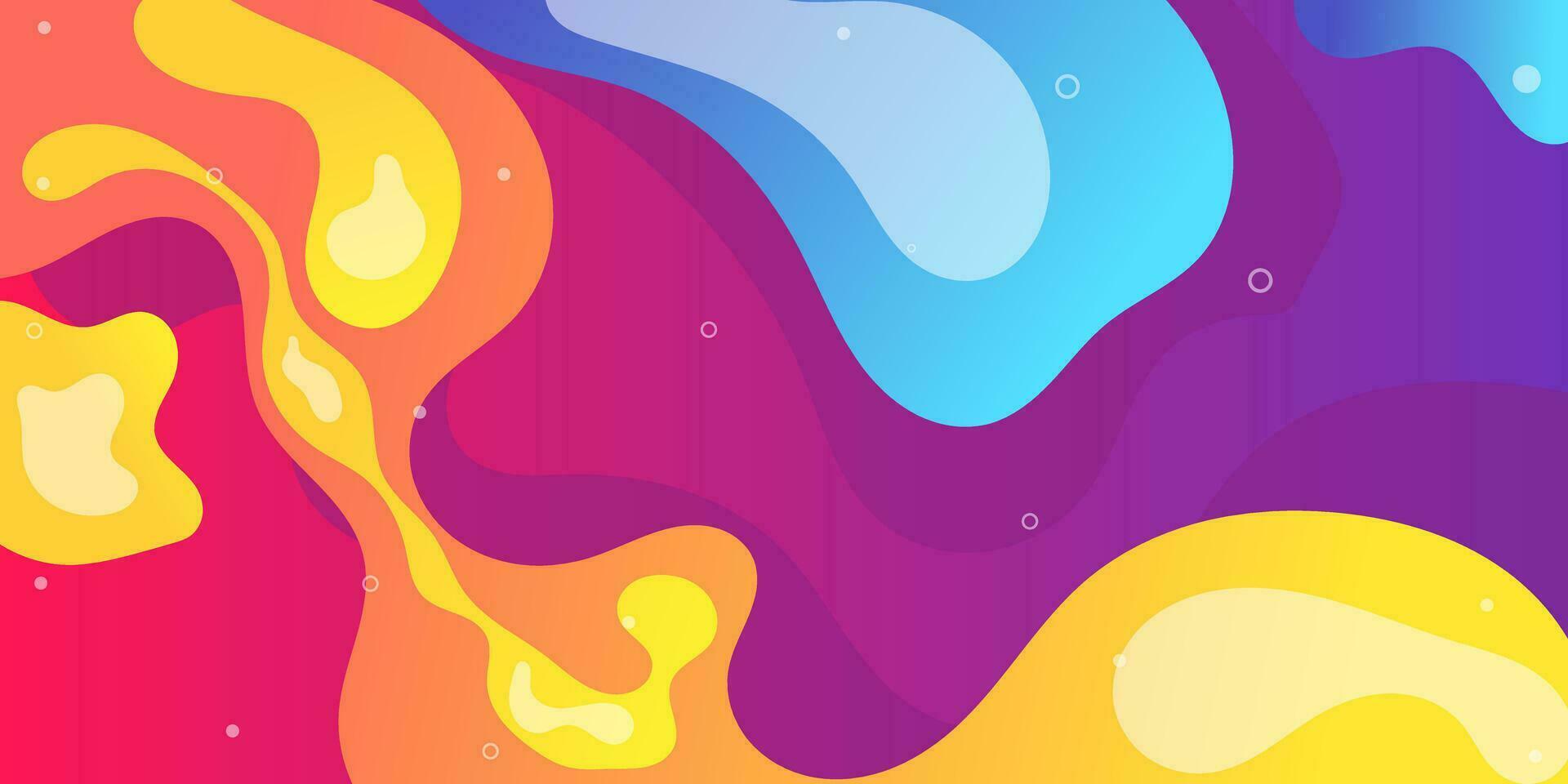 Colorful flowing wave background with modern abstract shapes. Very suitable for poster, banner, cover, advertisement, wallpaper, etc. vector