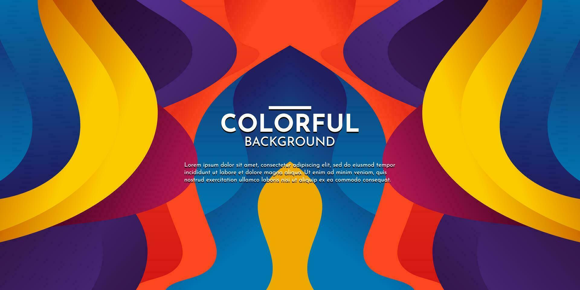 Colorful flow background with modern abstract shapes. Very suitable for poster, banner, cover, advertisement, wallpaper, etc. vector