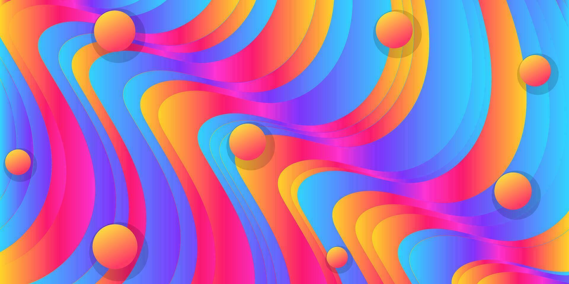 Colorful flowing wave background with modern abstract shapes. Very suitable for poster, banner, cover, advertisement, wallpaper, etc. vector